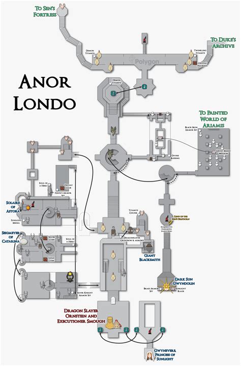 where does solaire go after anor londo|Dark Souls Remastered: Anor Londo map .